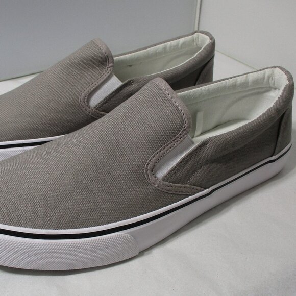 NEW Emma Comfy Gray & White Ladies Womens Canvas Casual Slip-On Shoes Size 10 - Picture 8 of 8